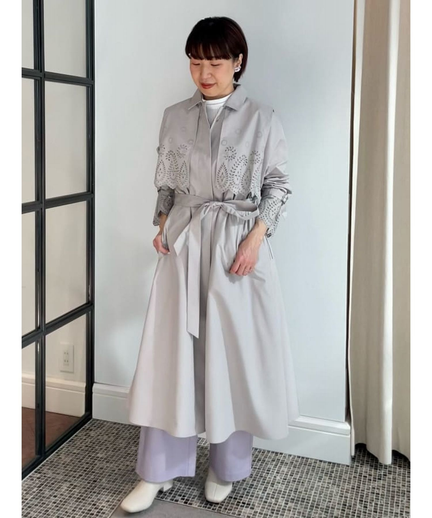 レースヘムエンブロイダリーコート】｜【ADIEU TRISTESSE(アデュー