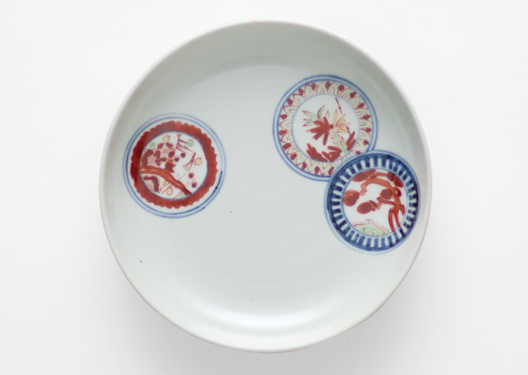 色絵丸紋五寸皿 | Works | 浜野まゆみ | panorama