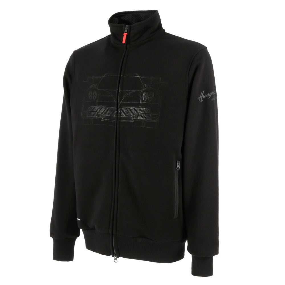 Men's Black Full-Zip Sweatshirt | Huayra Roadster BC Collection