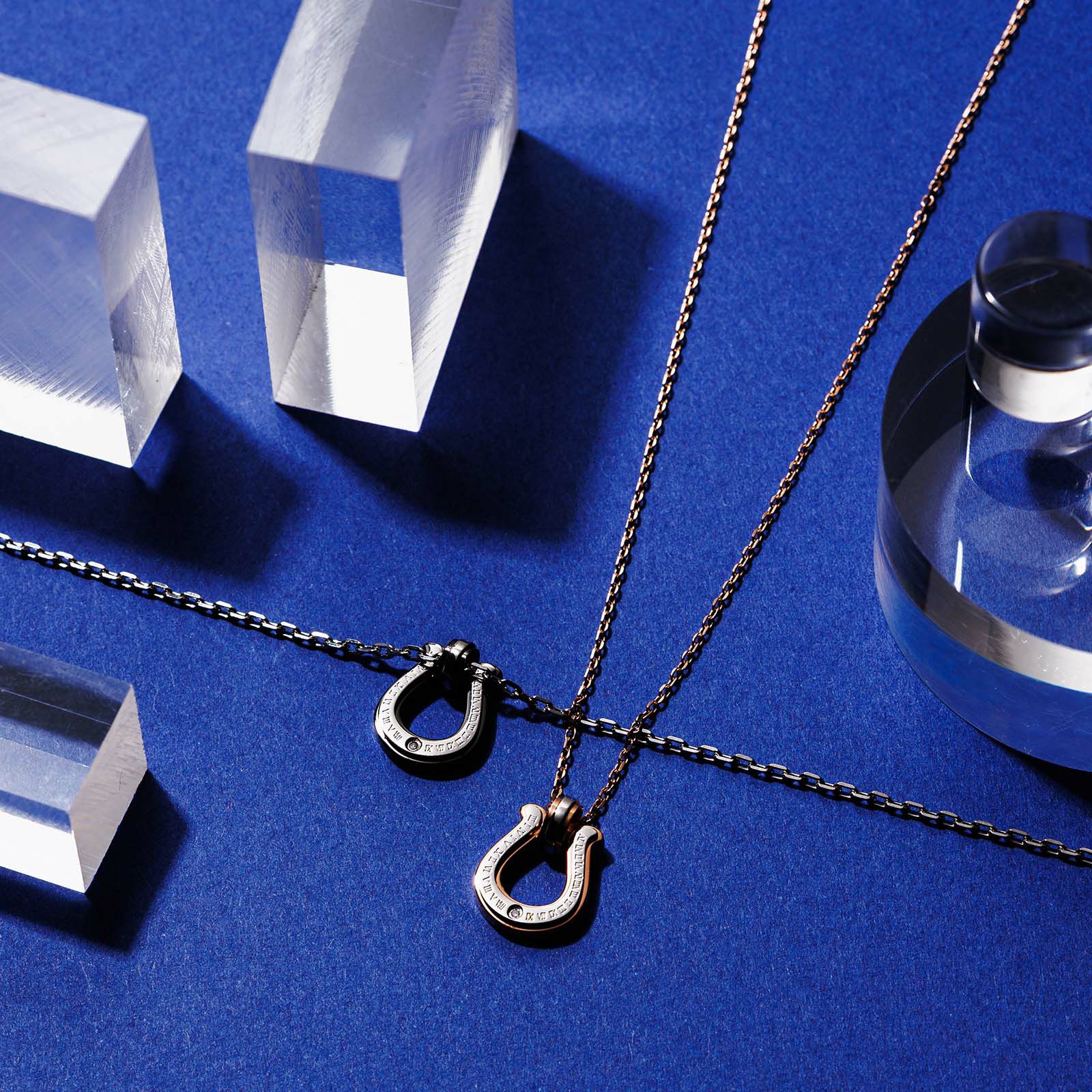 ペアネックレス ステンレス 4SUP067GO&4SUP067BK｜white clover【公式