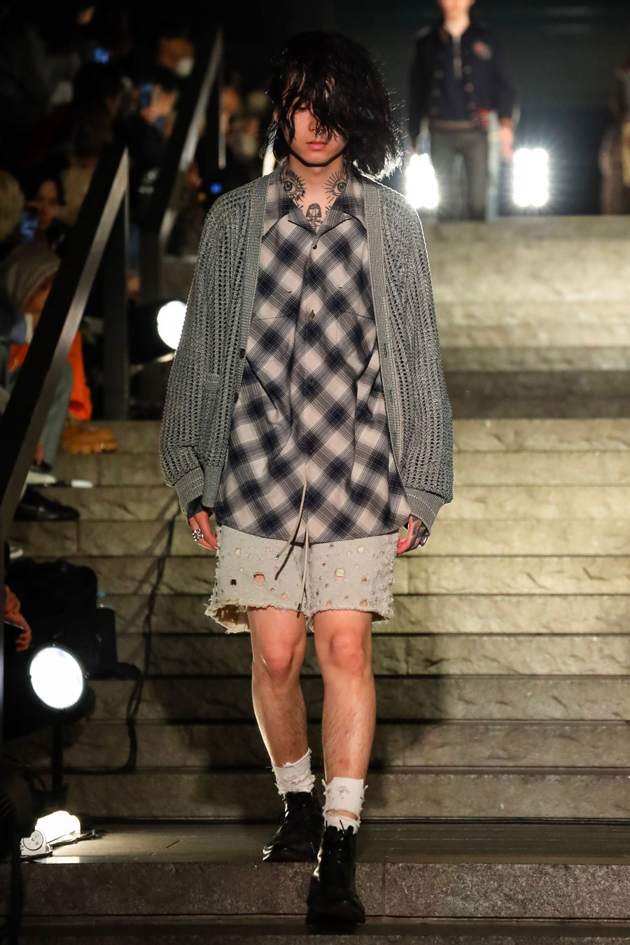 SUGARHILL(シュガーヒル)のCOTTON KNIT CARDIGAN NAVY BEIGEの通販