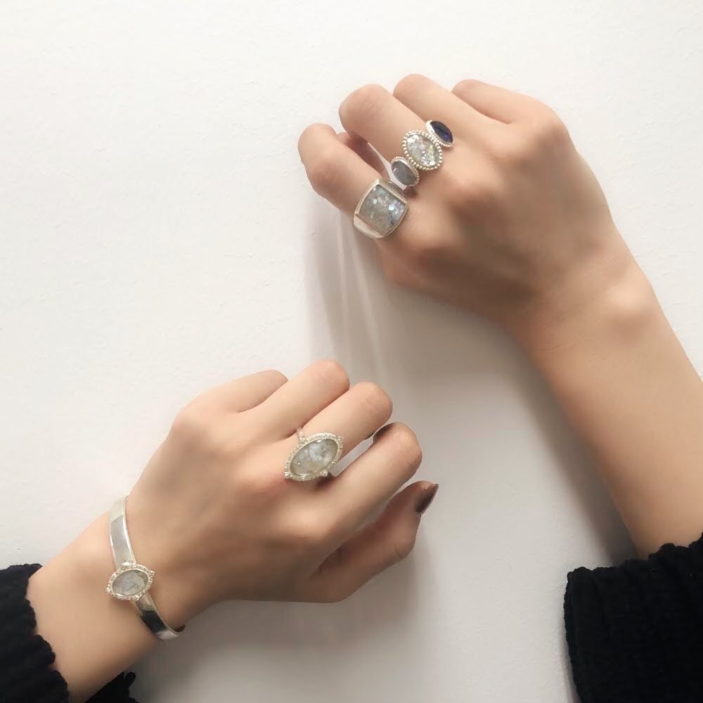 2019 Spring Colletction_Ring】 ローマンガラスを使ったリングは