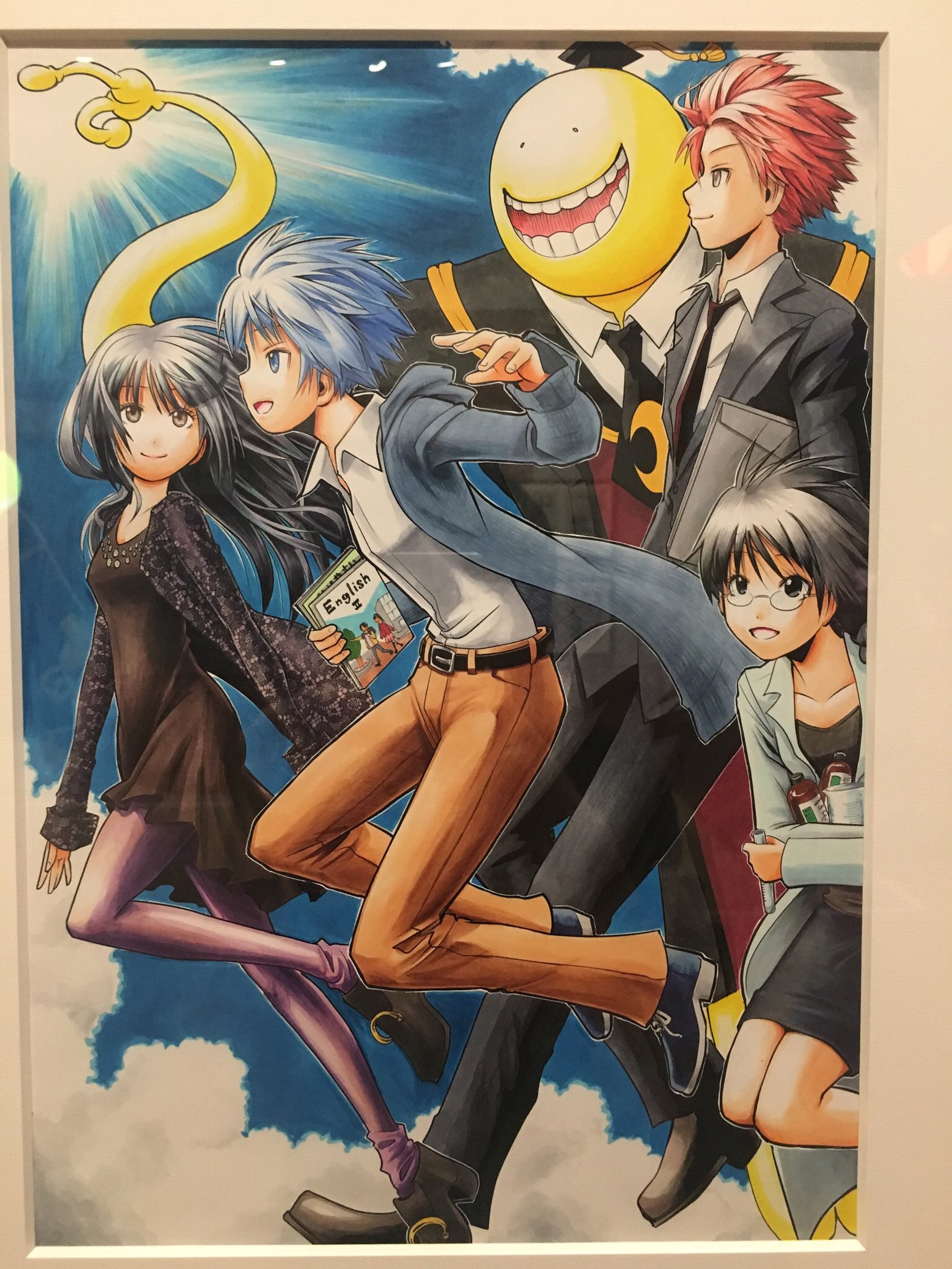 暗殺教室 複製原画 ジャンプ当選品 松井優正サイン入り 暗殺教室 複製原画