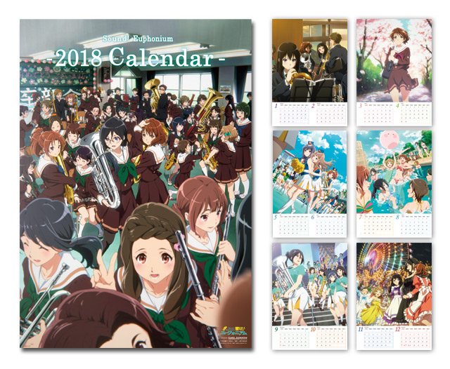 コミケ93販売商品】 「響け！ユーフォニアム」2018年カレンダー 1期～2
