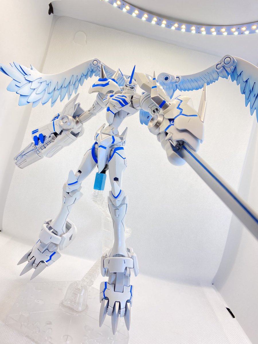 オメガモンマーシフルモード塗装完成しました！ 足、腕、腰を延長し