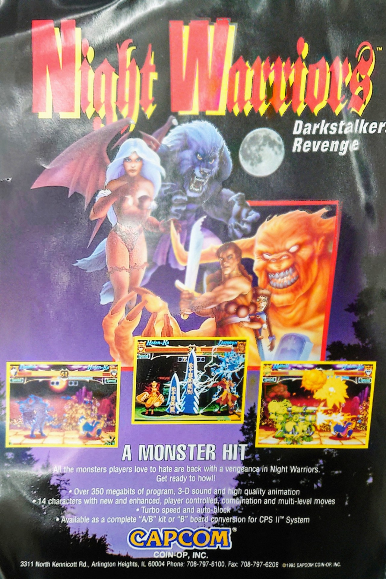 希少 店頭用 ヴァンパイア ザ・ナイト・ウォリアーズ 販促ポスター