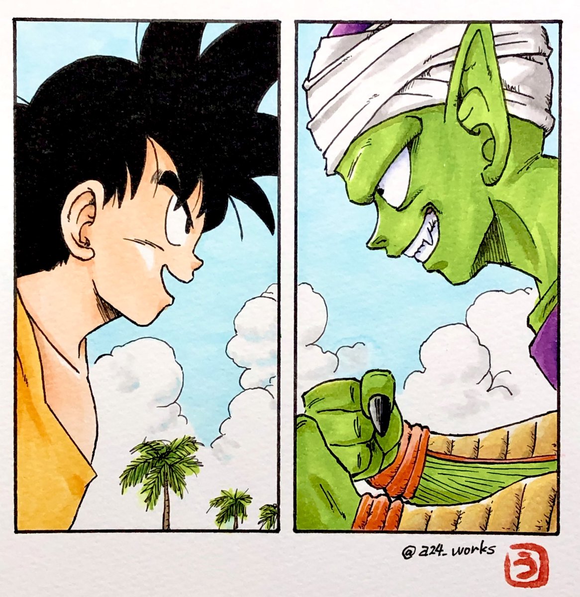 悟空vsマジュニア」 #ドラゴンボール #少年悟空 #孫悟空イラスト