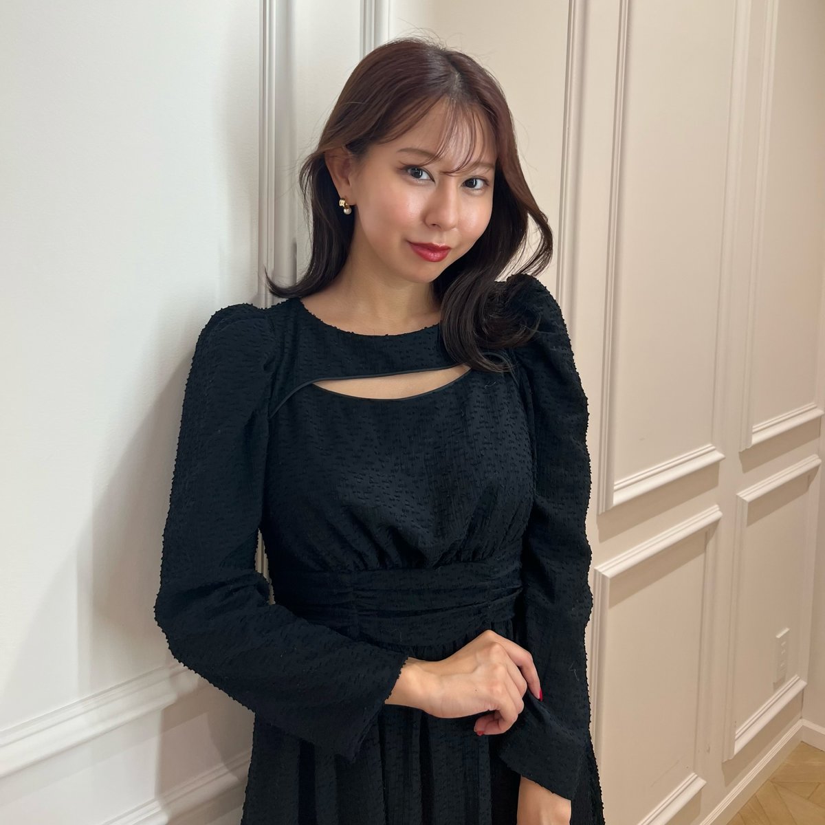 🏷Bruxelles Wool-Blend Coat - cloud - blackとcloudのカラーリングが