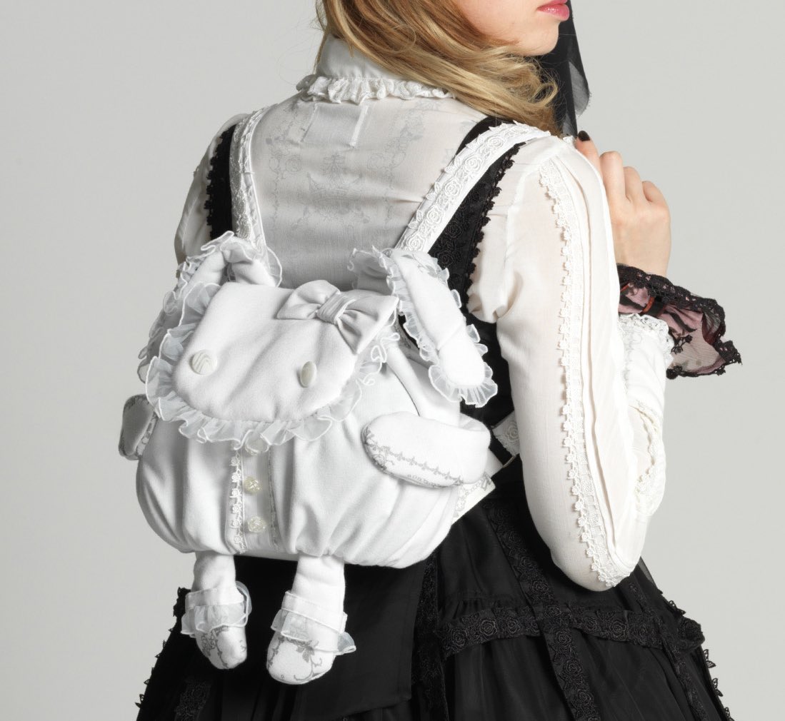 h.NAOTO Gothic Lolita Style Rabbit Backpack】 🐰Lovely Bunny Frill