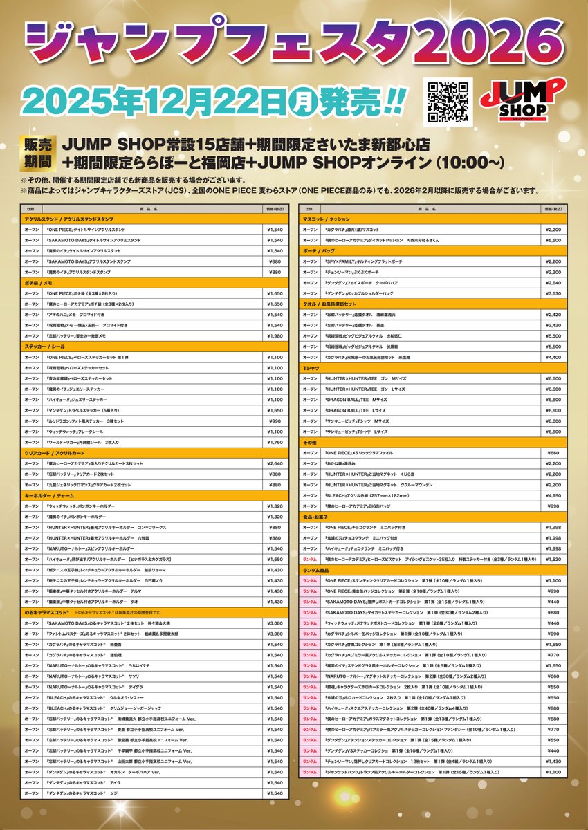 リスト一覧とキャンペーン情報はこちら！