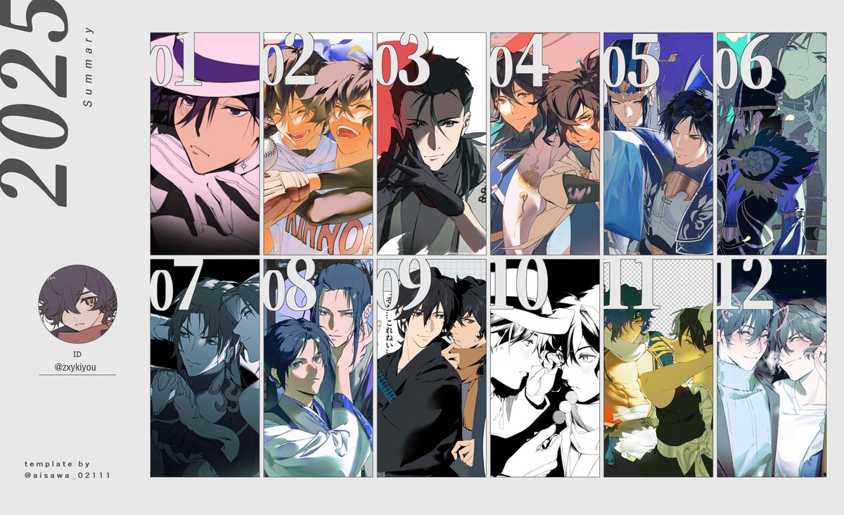 2025年のイラストまとめ 色々描いたけど、やっぱりリョイを描くのが一