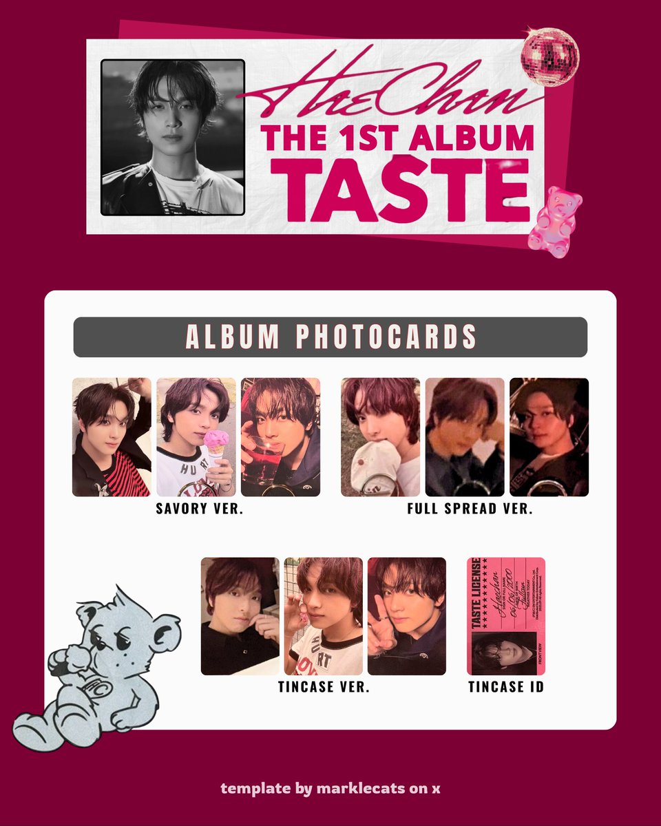 HAECHAN the 1st album 'TASTE' photocard template — album