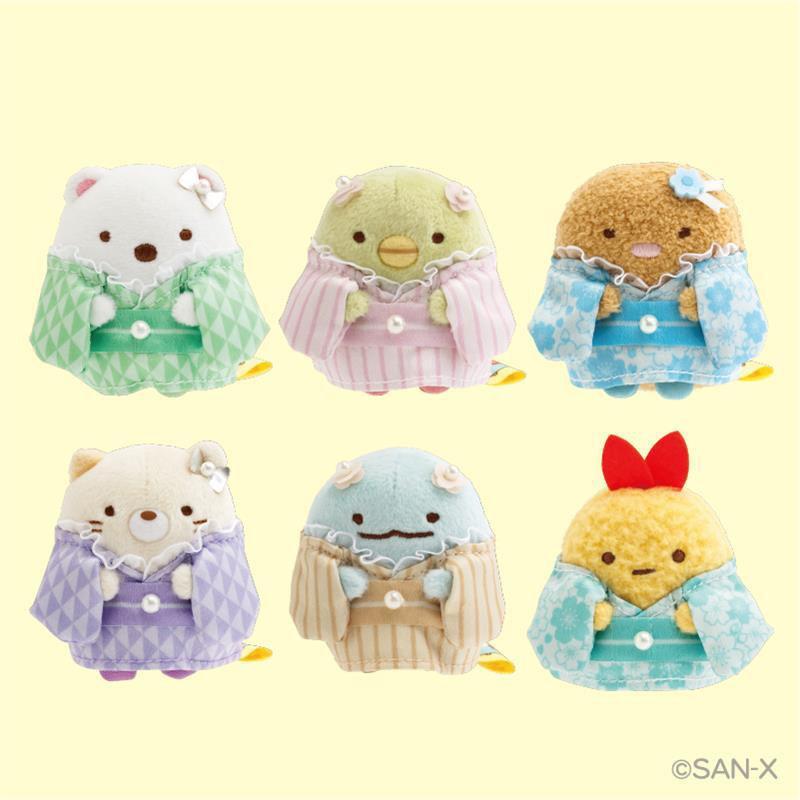 和装スタイルのすみっコぐらしのてのりぬいぐるみの第2弾が限定店舗に