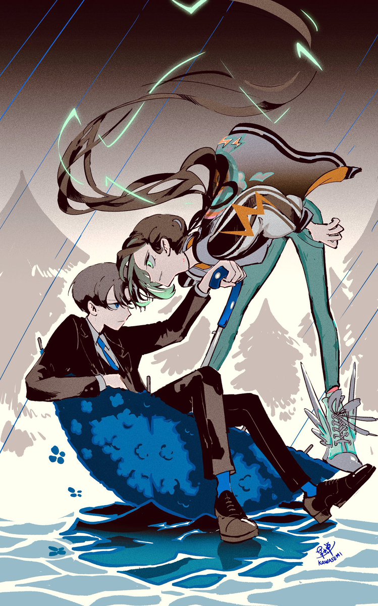 梅雨だけど年中雨の絵ばかり描いてる