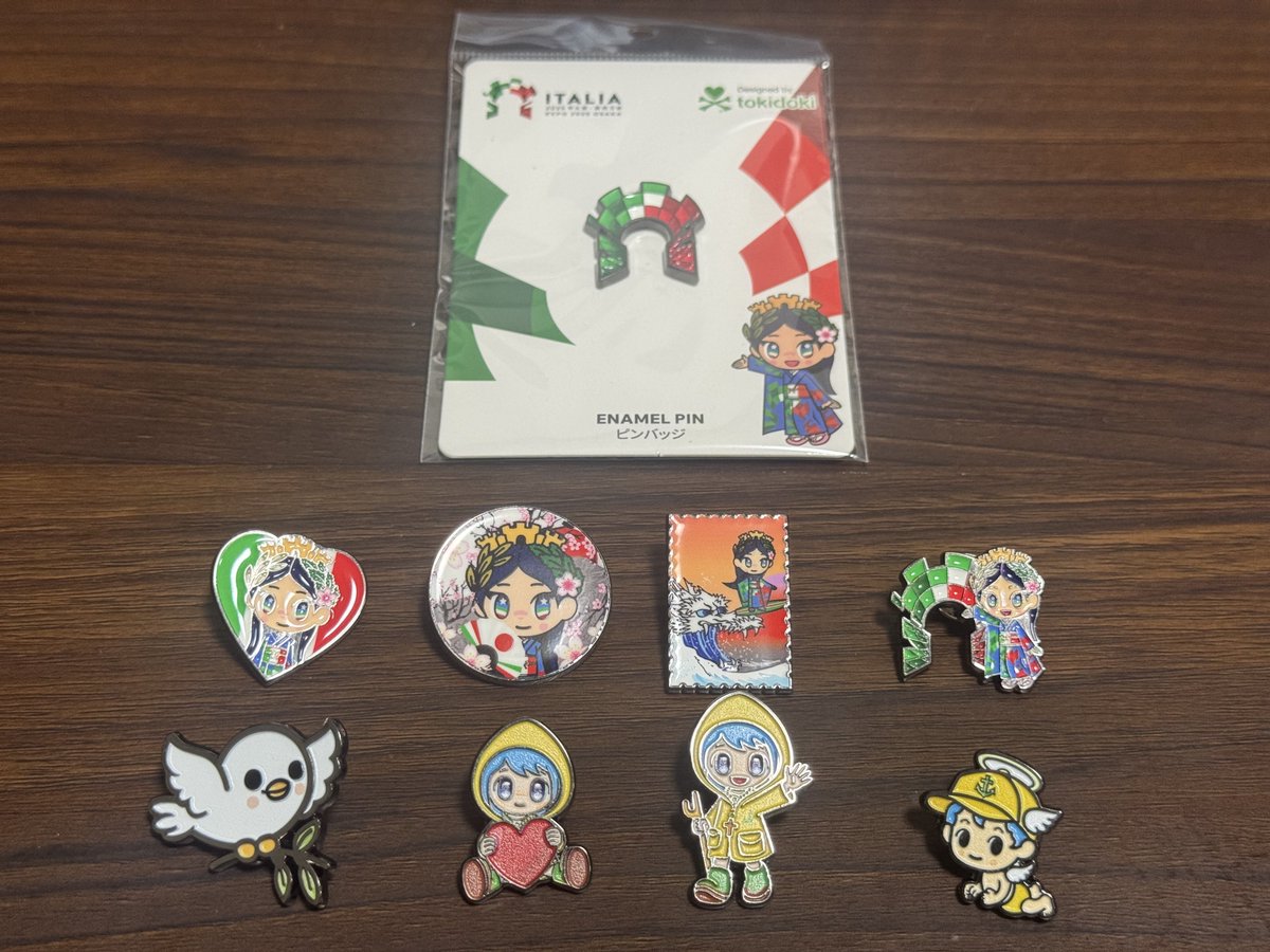 ①大阪関西万博イタリア館会場限定tokidoki ピンバッジ 5個セット ①