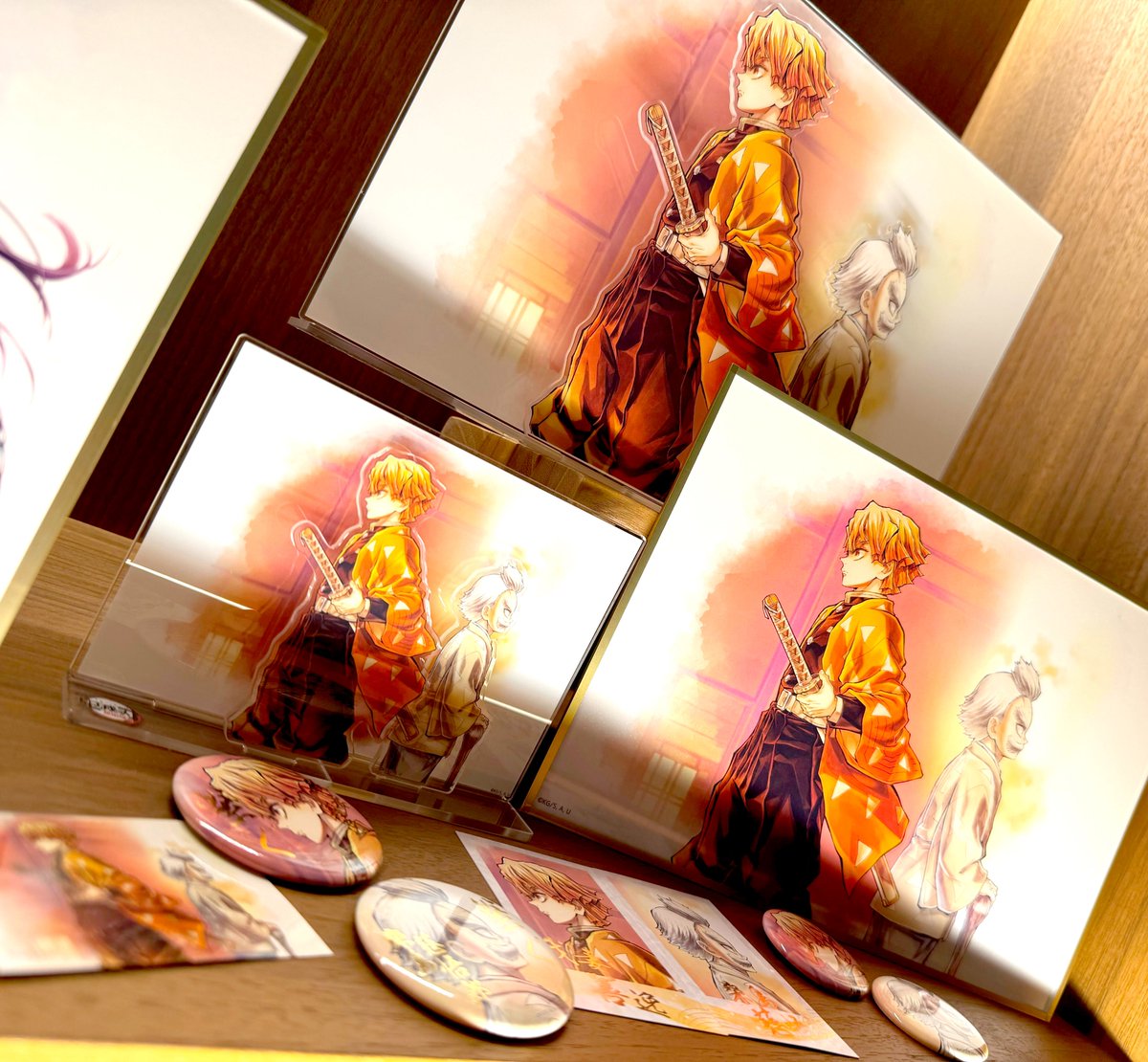 新品 鬼滅の刃 「繋ぐ」描き下ろしイラスト ビッグポスター 善逸と爺