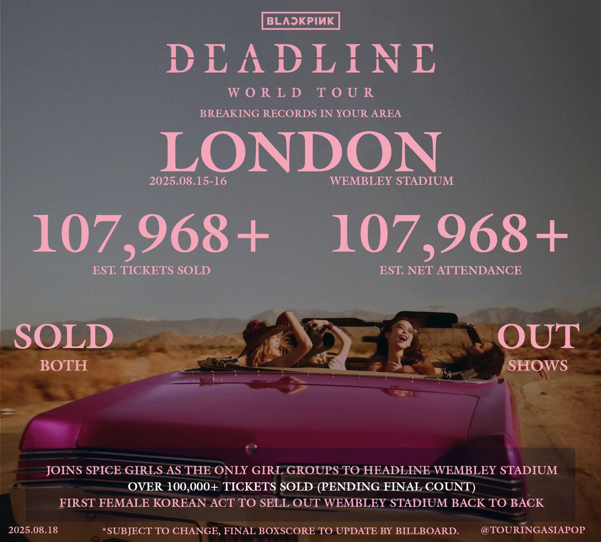 BLACKPINK DEADLINE WORLD TOUR @BLACKPINK 🇰🇷 🇬🇧 London, UK