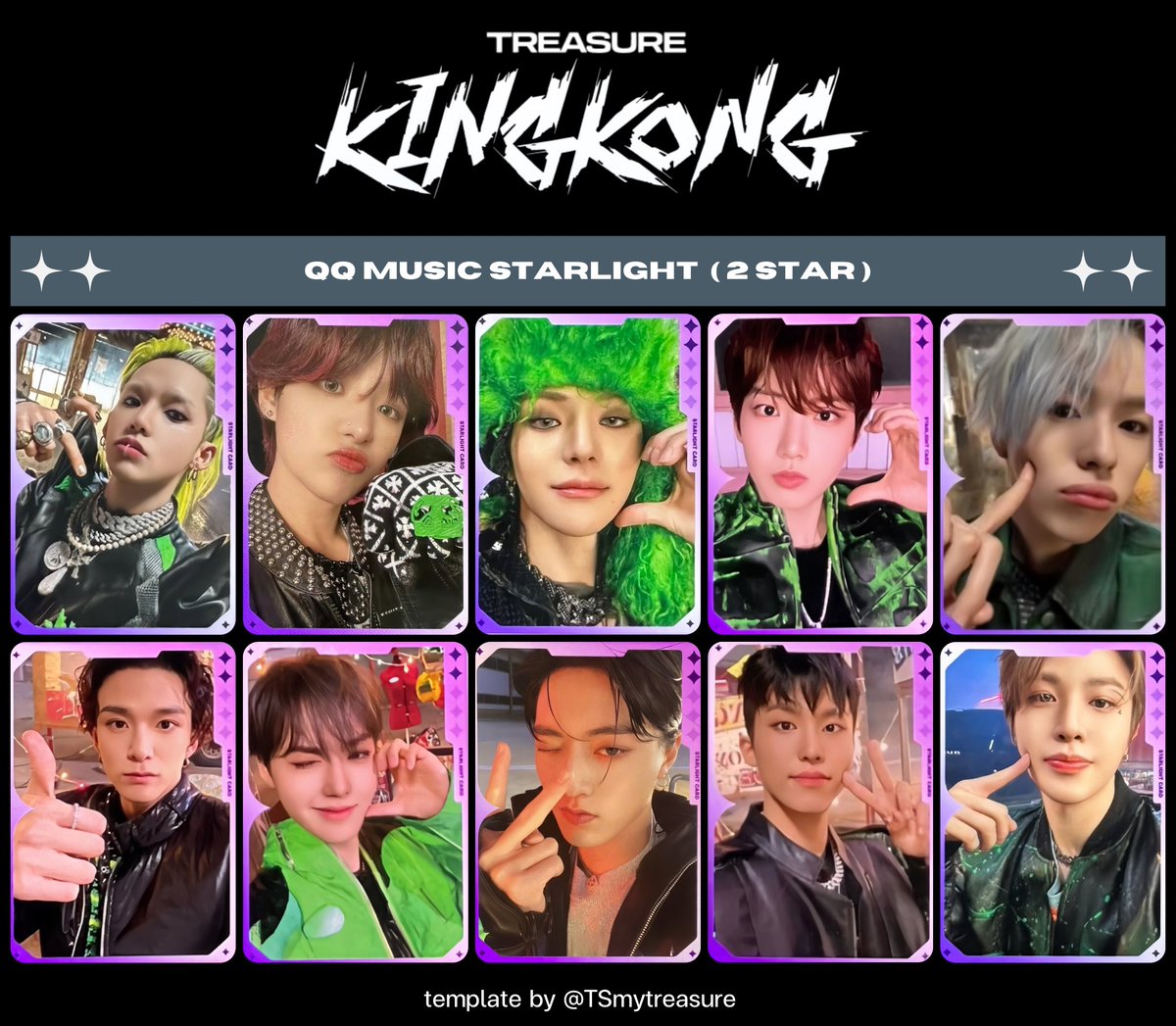 TREASURE QQ MUSIC - STARLIGHT 2,3,4 STAR トレジャー 트레저 양도