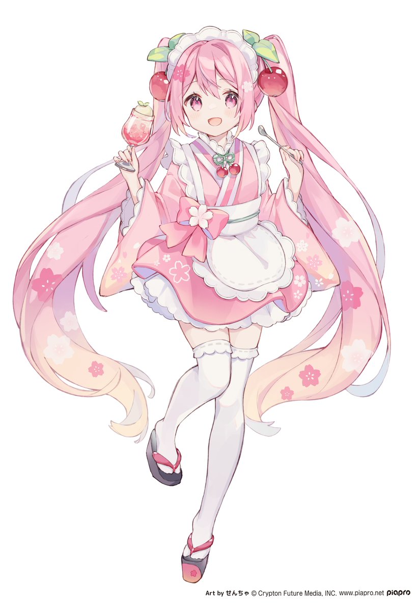 速報！】せんちゃさん描き下ろしの和装喫茶をイメージした「＃桜ミク