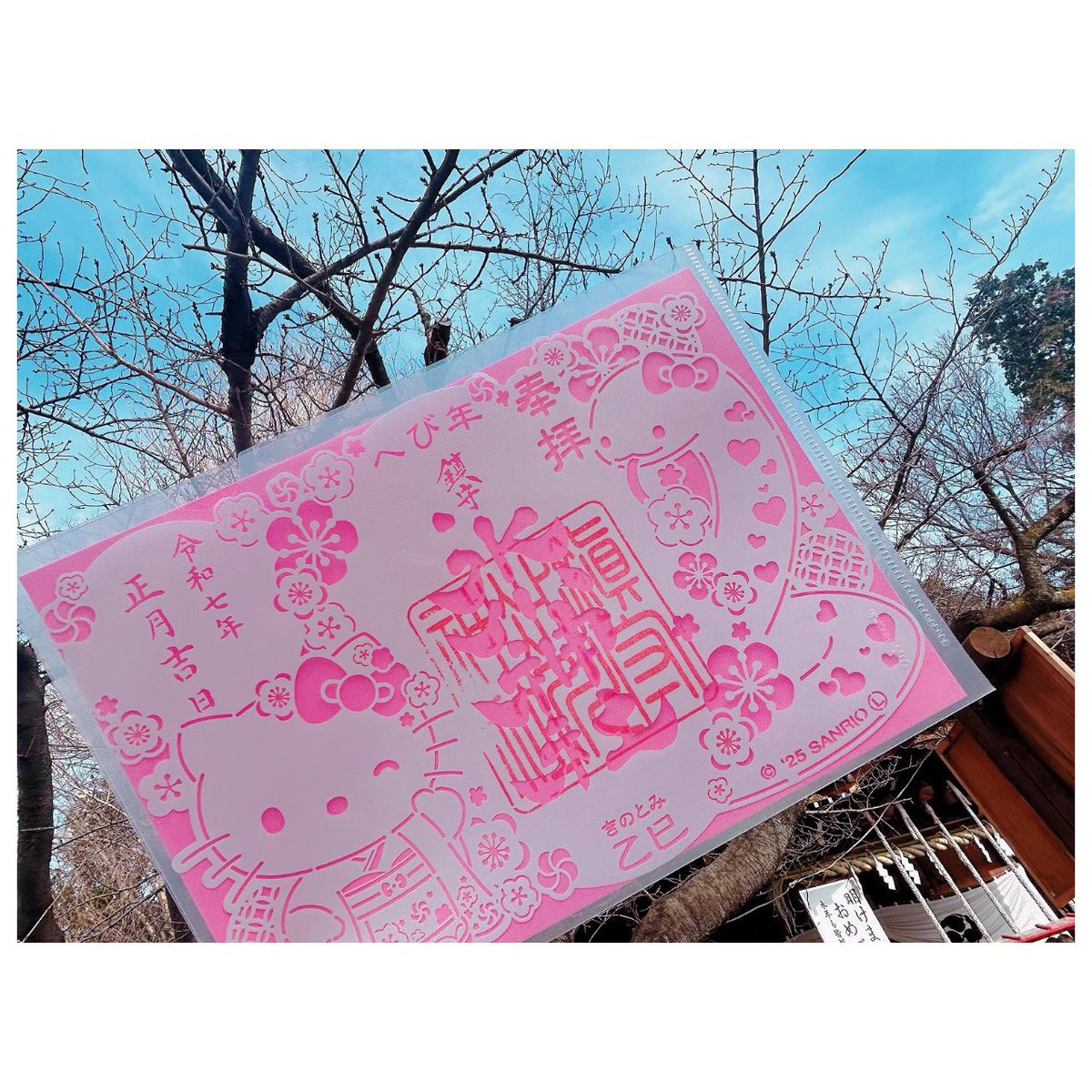 鎮守氷川神社さんへ⛩ サンリオの切り絵御朱印とへびの刺繍御朱印を