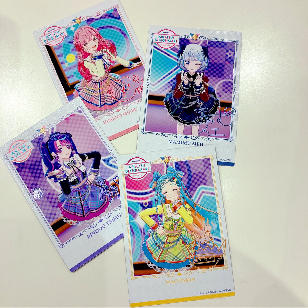 アイカツアカデミー P-7-R 直筆サイン入り デミカ カード チェキ 姫乃