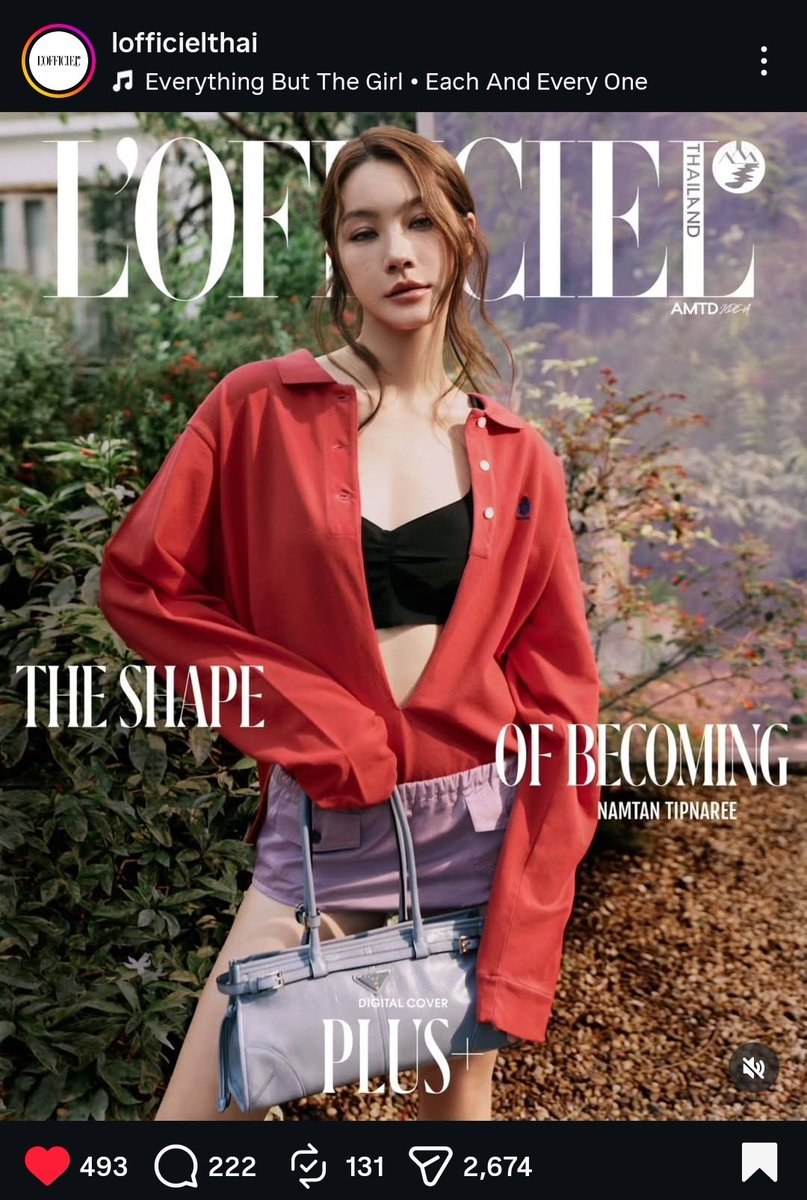 Lofficielthai has another post about Namtan magazine cover, please