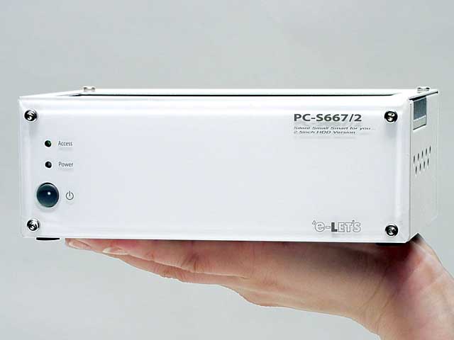 イーレッツ、ファンレス仕様のサーバー向け小型PC