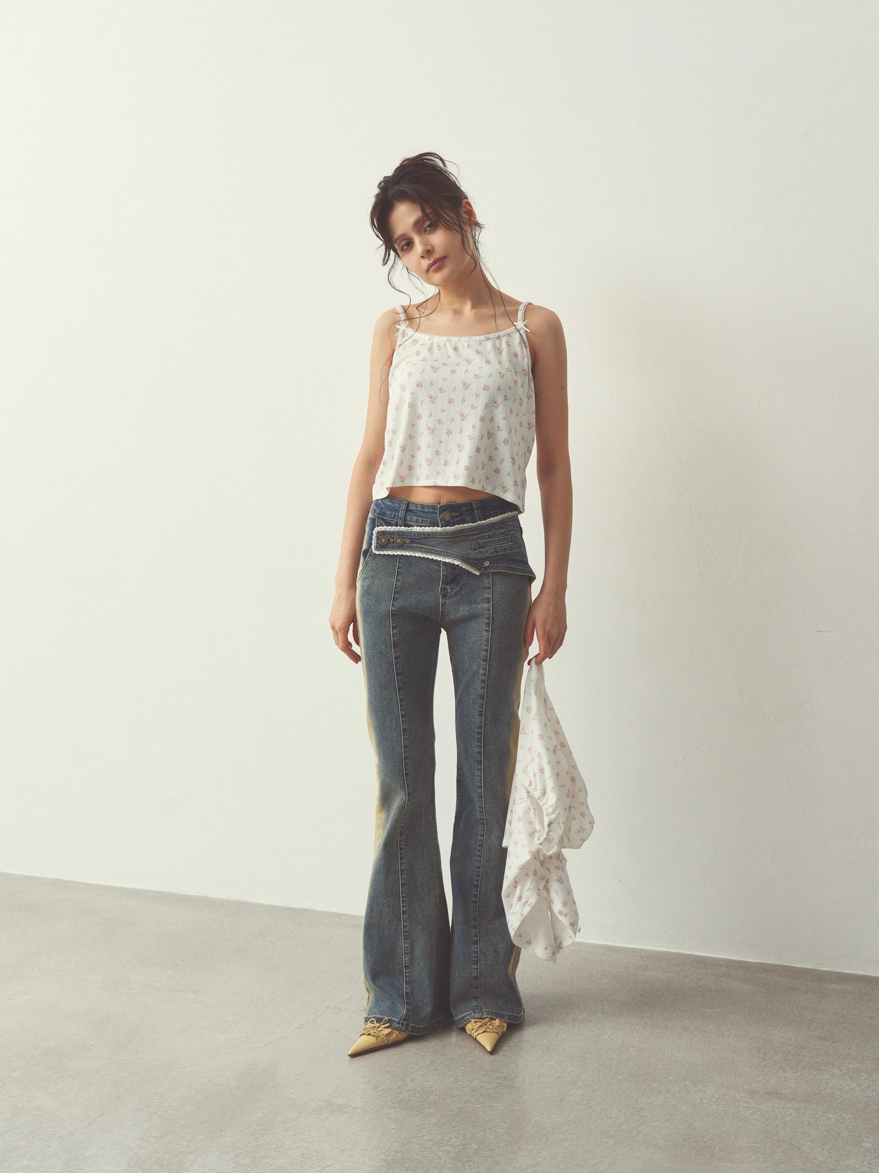 lacebelt flaredenim｜PELLICULE | ぺリキュール
