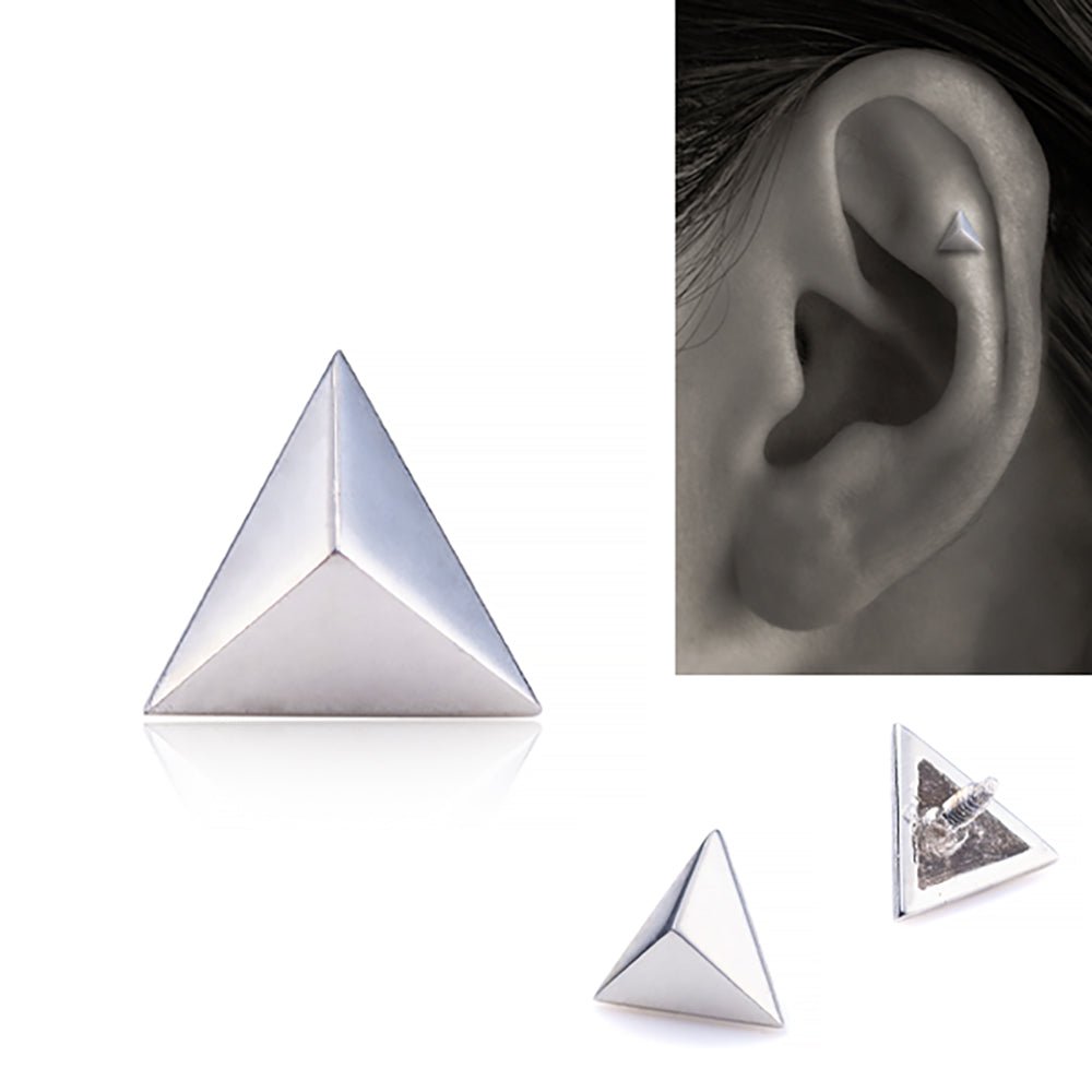 トライアングル・ピラミッド・三角形の ボディピアス│K18ゴールド