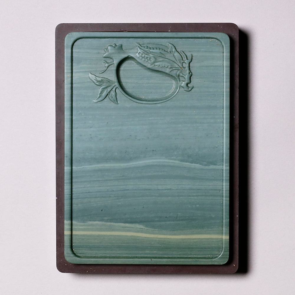 松花江緑石 龍紋石匣硯 5吋 – PIGMENT TOKYO