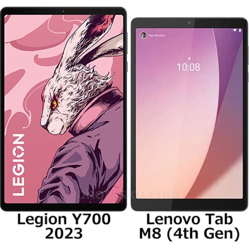 Legion Y700 2023」と「Lenovo Tab M8 (4th Gen)」の違い - フォトスク