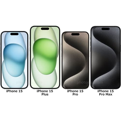 iPhone 15／Plus／Pro／Pro Max」の違い - フォトスク