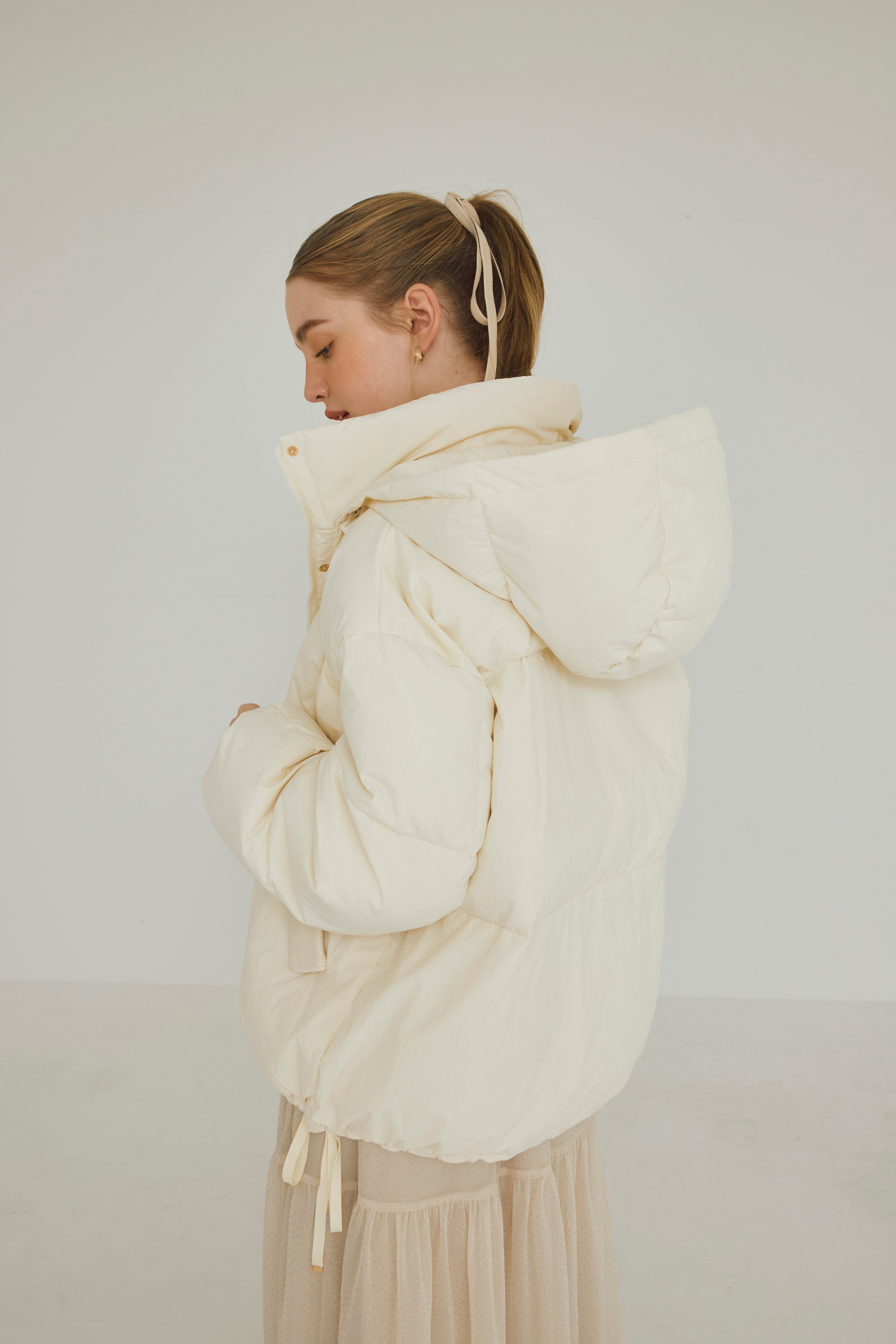 ドロストリボンダウンジャケット – poláura OFFICIAL ONLINE STORE