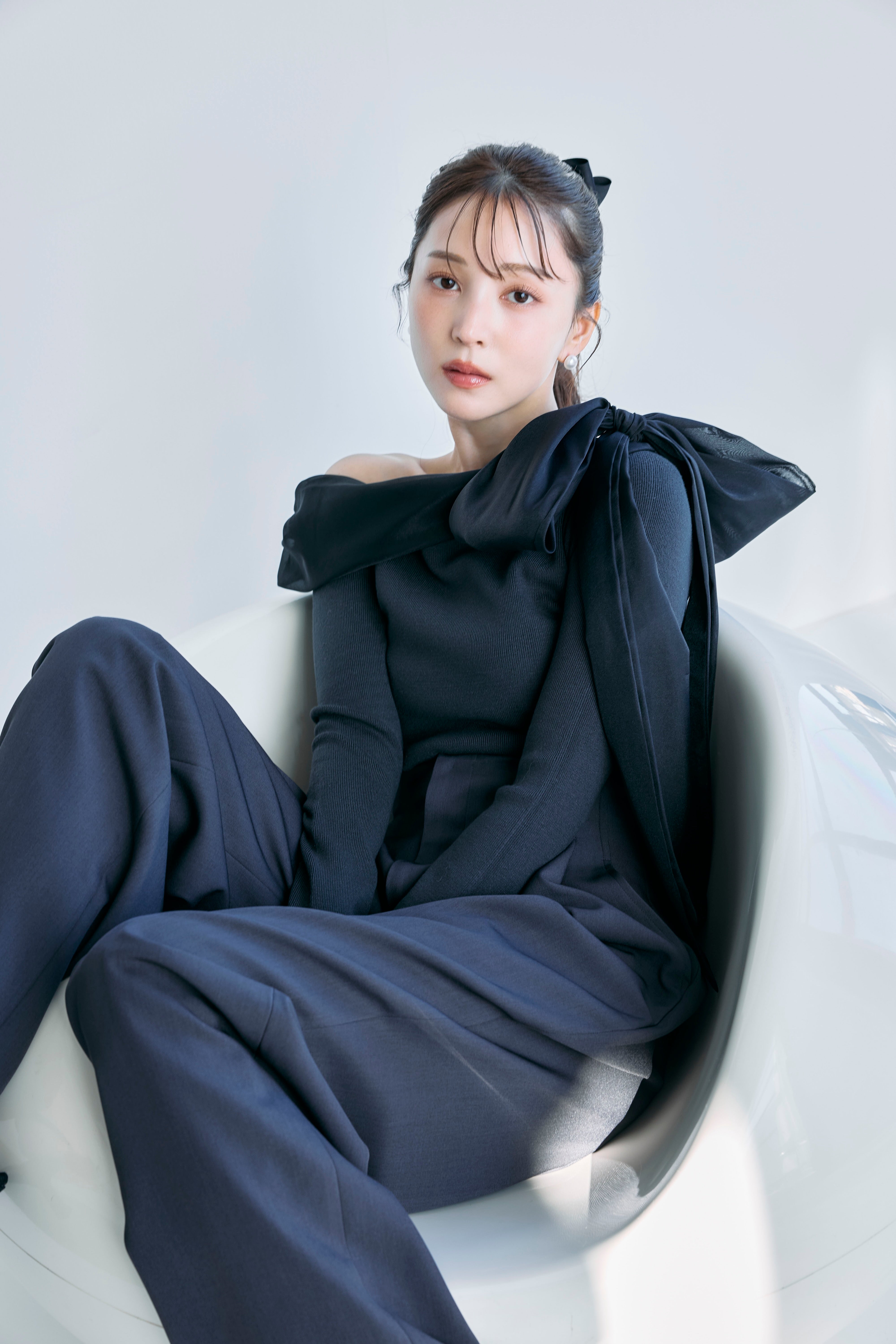 ボリュームリボンワンショルダーニット – poláura OFFICIAL ONLINE STORE