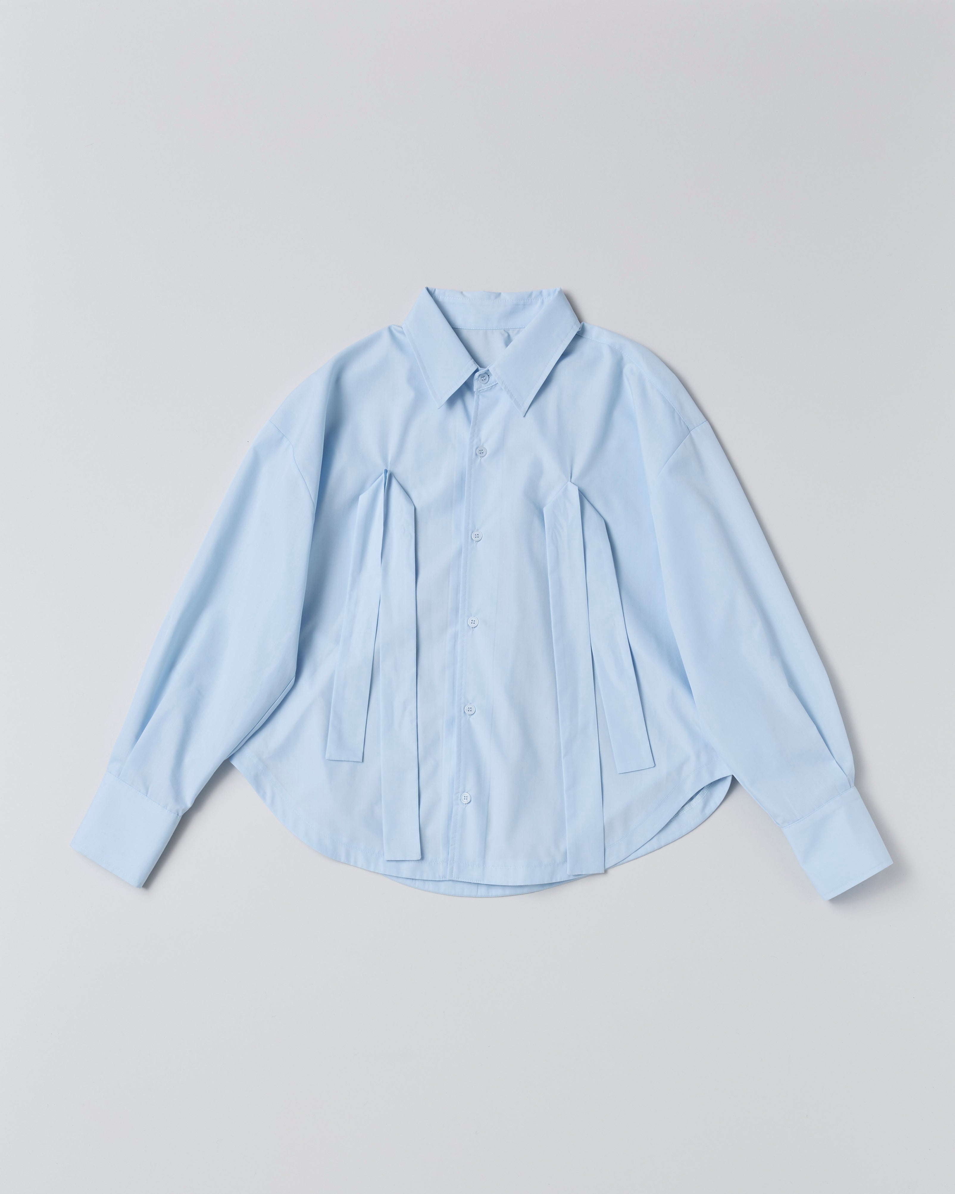 Double ribbon shirt (light blue)
