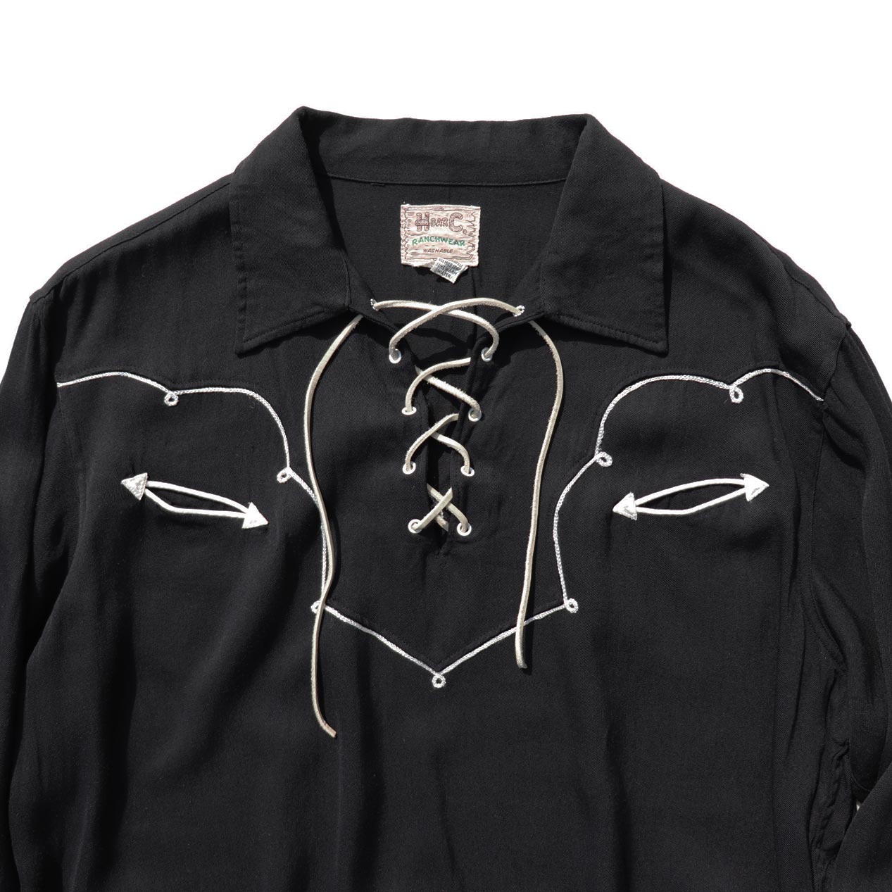 POST JUNK / 50's H BAR C レーヨンギャバジン レースアップ