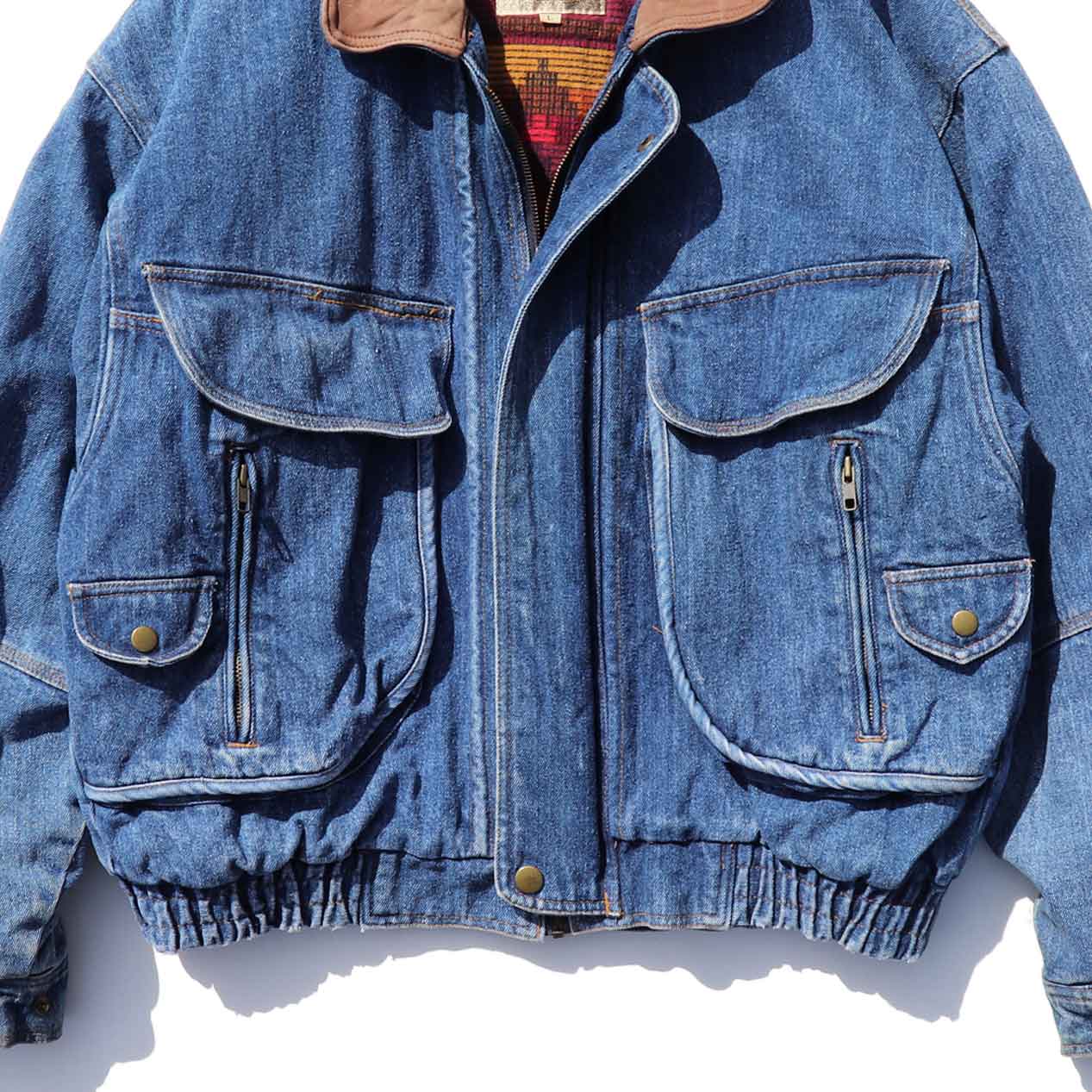 POST JUNK / 80's LEVI'S ブルーデニム ボンバージャケット [L]