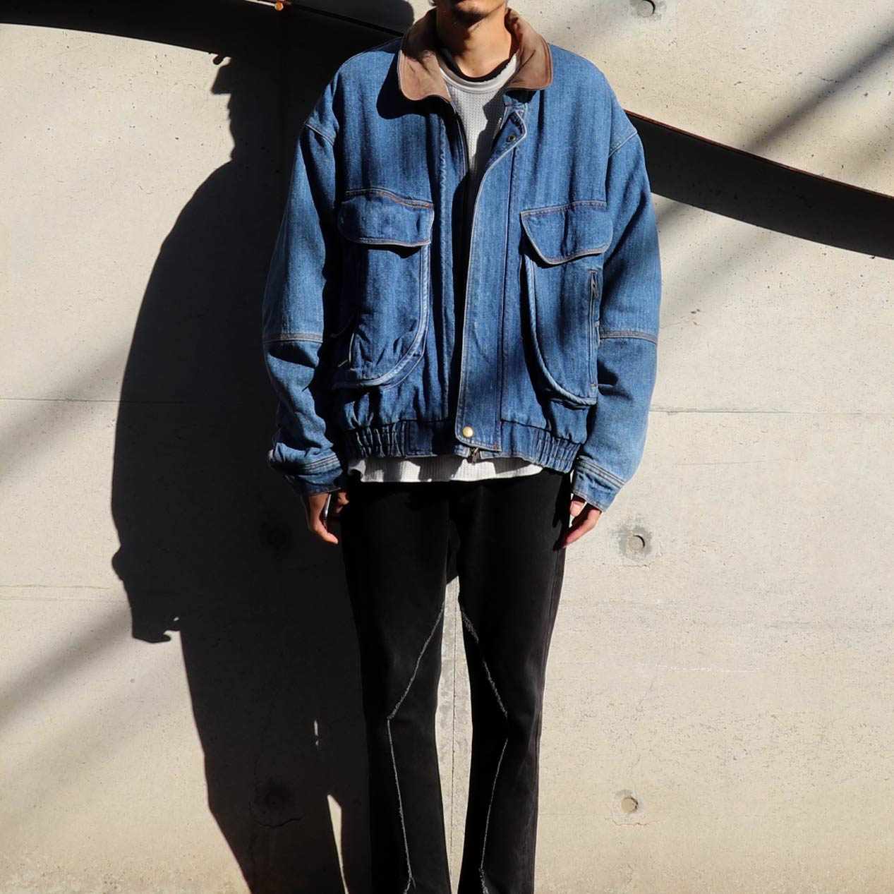 POST JUNK / 80's LEVI'S ブルーデニム ボンバージャケット [L]