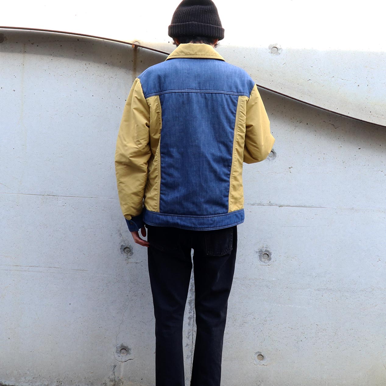 POST JUNK / 70's SKI LEVI'S USA製 マスタード×ブルー ナイロン