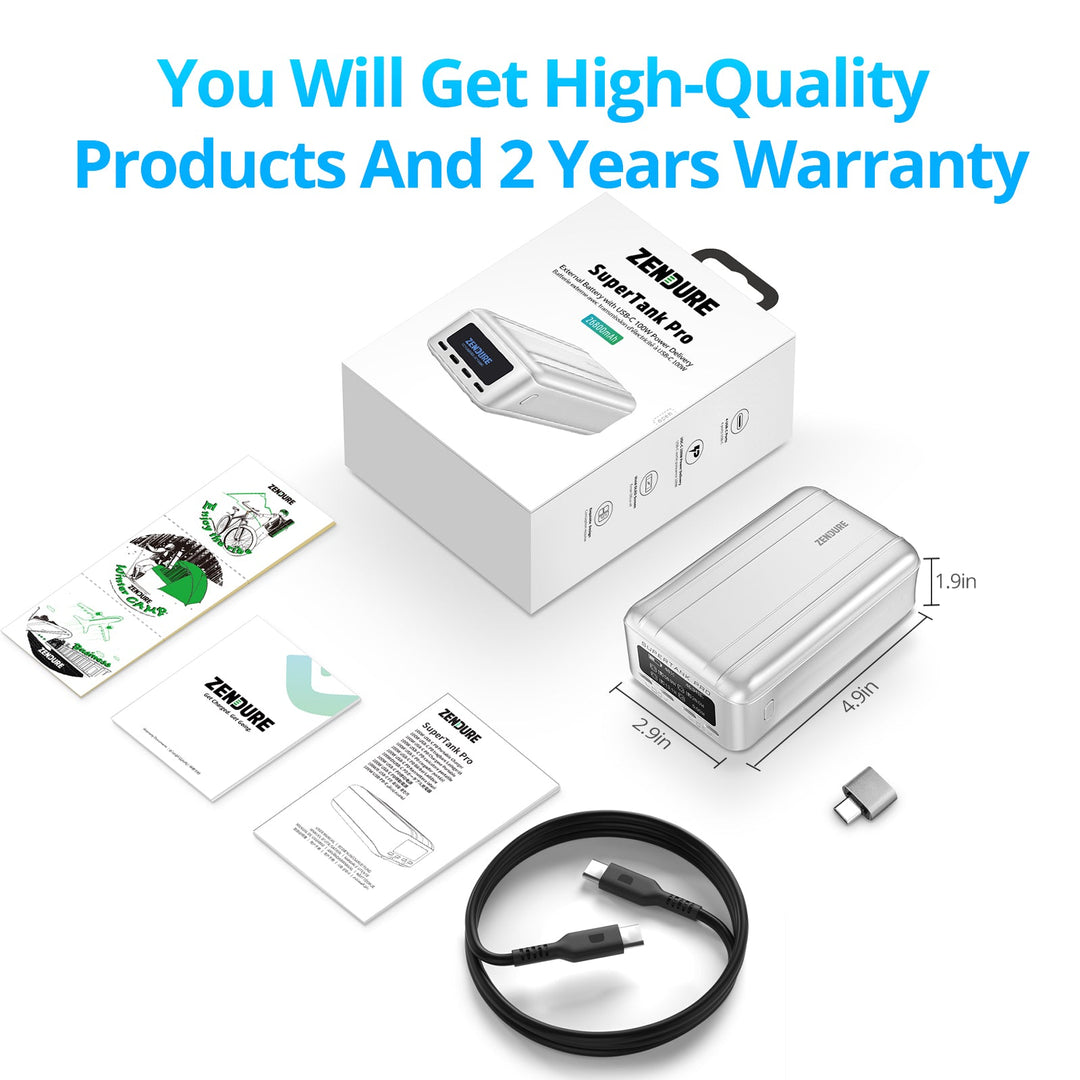 SuperTank Pro 26800mAh 100WPD Portable Power Bank – Zendure Power Bank