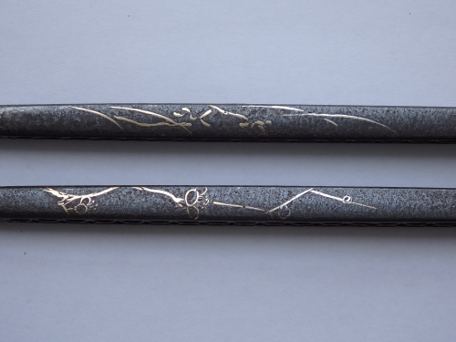 寺西宗山 象嵌火箸 と 象嵌釜釻: 世界の半分は植物界