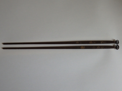 寺西宗山 象嵌火箸 と 象嵌釜釻: 世界の半分は植物界