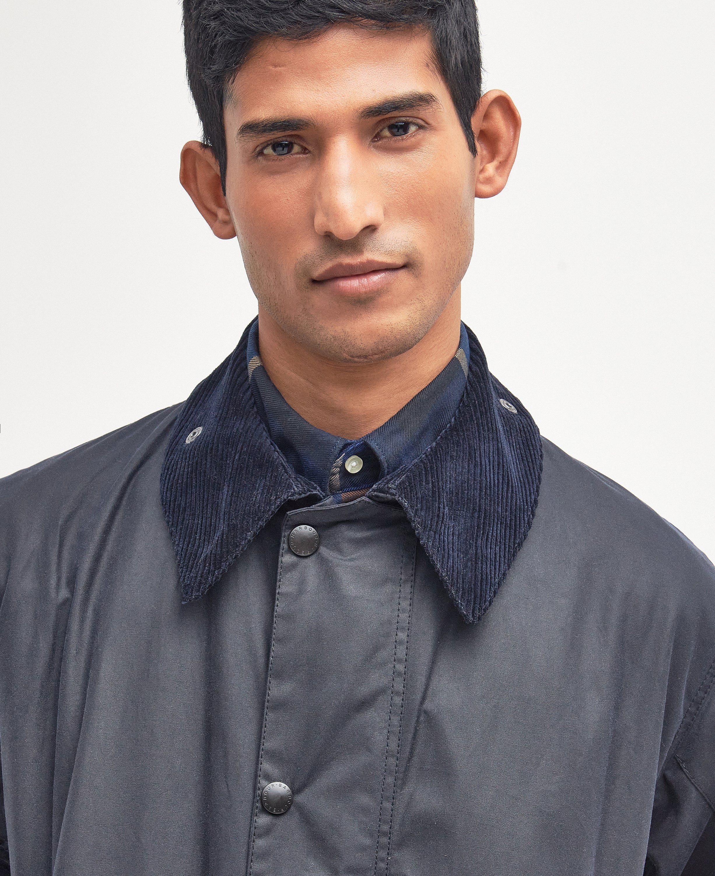 BARBOUR BORDER WAX JACKET - NAVY – Pickings and Parry