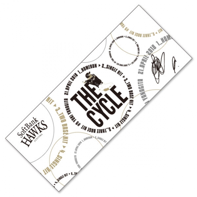 柳田悠岐選手サイクルヒット達成を記念して、直筆サイン入りグッズなど