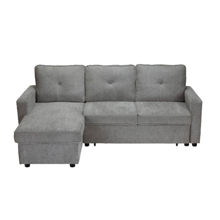 キューブ 収納付きカウチソファ GY(グレー): ソファ・リビング家具