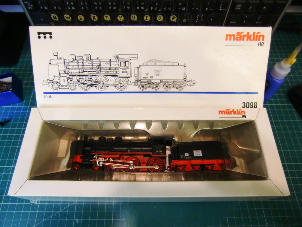 ▽HO/16番ゲージ「メルクリン BR38 3098蒸気機関車 修理」 – 作業履歴