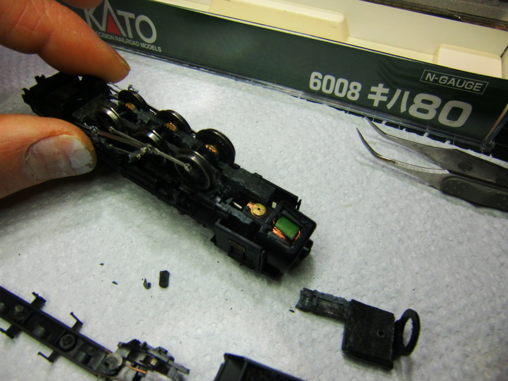 ▽HO/16番ゲージ「カツミ C62修理＋N機関車」 – 作業履歴