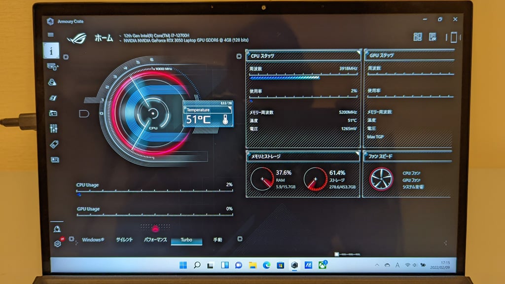第12世代インテルCoreプロセッサーとNVIDIA GeForce RTX 3050搭載の2