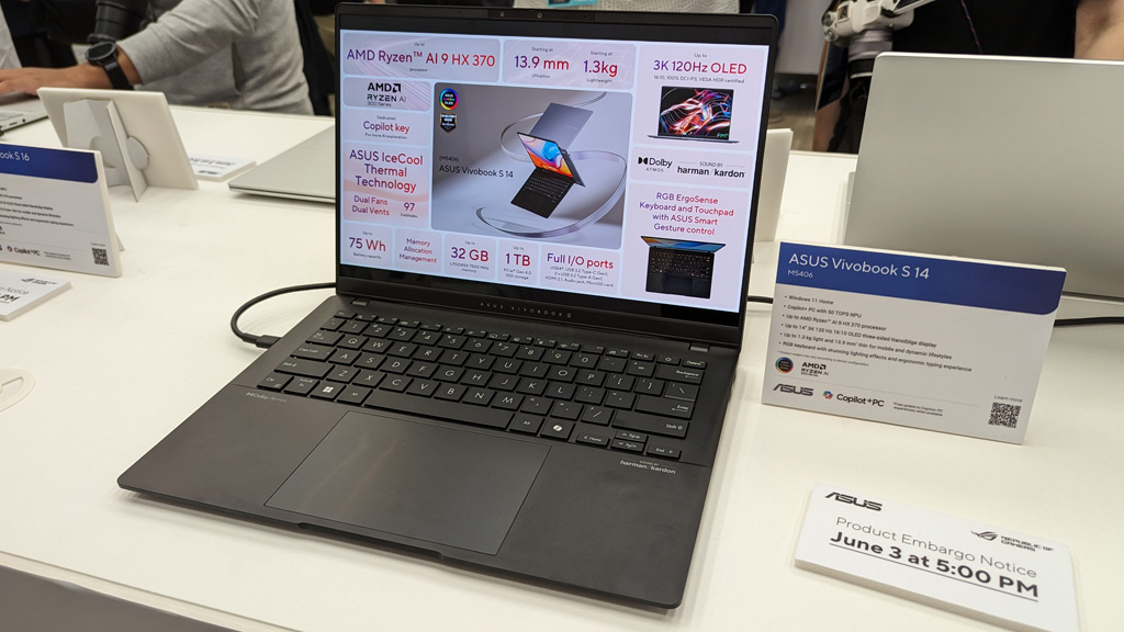 ASUSがCOMPUTEX 2024でCopilot＋対応のAI PC 10機種をお披露目 AMD