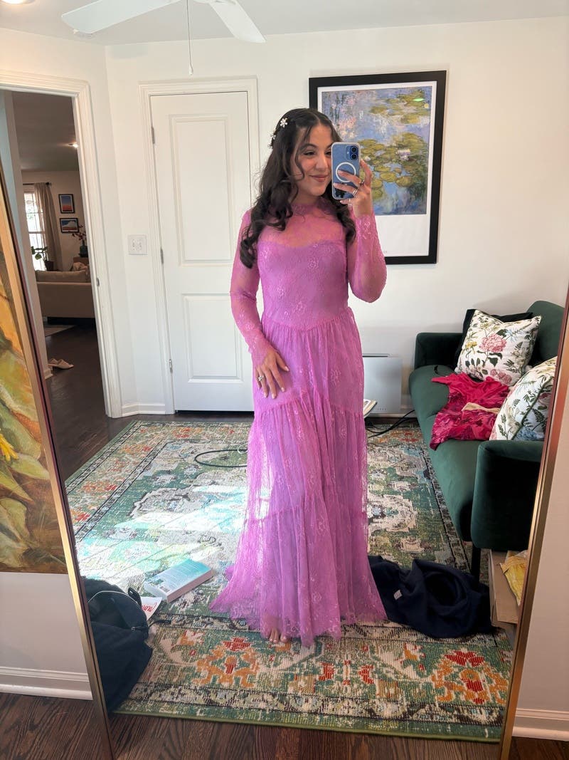 Purple Lace Dress by Philosophy di Lorenzo Serafini | Rent the Runway